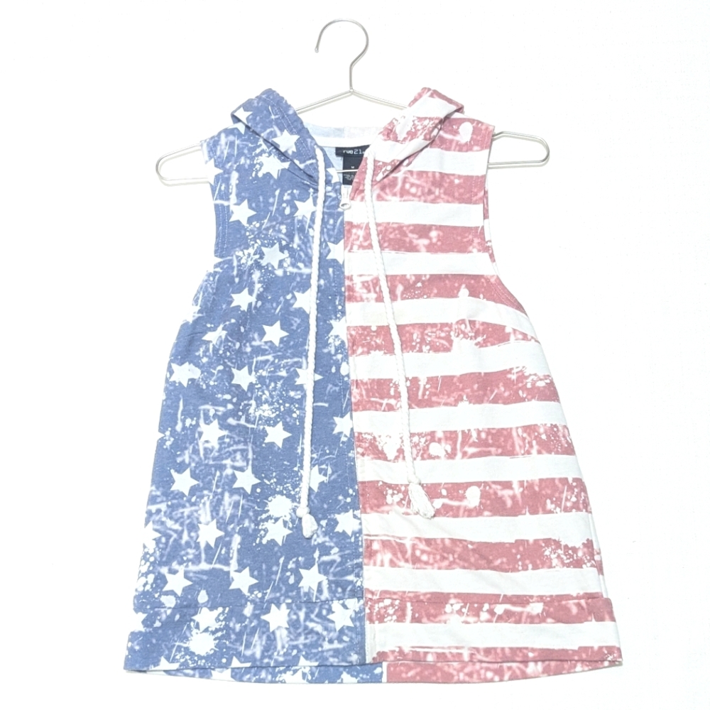 Rue 21 | Vintage | Y2K | Casual | Americana | Summer | Zip Up Hoodie Vest